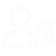 music person icon contour white